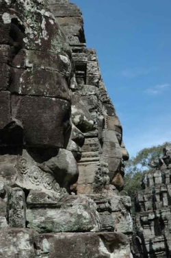 Die berühmten Gesichter des Bayon-Tempels.